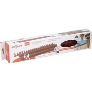 👉 One Size bruin Antiklimstrip tegen inbraak / katten vogels 6x meter (16x 50 cm) - Vogelpinnen kattenpinnen Hekpunten 8720276212229