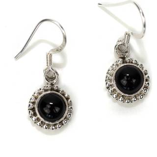 👉 Oorhanger zwarte zilver onyx Edelsteen Oorhangers 925 