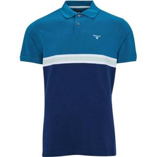 👉 Houten blok l male blauw kleur poloshirt Lyons