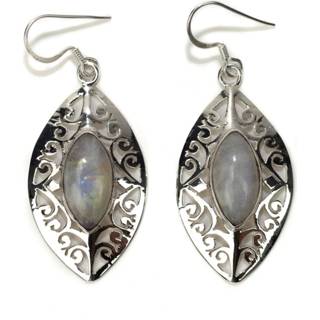 👉 Oorhanger zilver maansteen Edelsteen Oorhangers Regenboog 925 