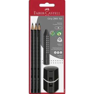 👉 Schrijfset zwart Faber-Castell GRIP 2001 op blister 4005402170937