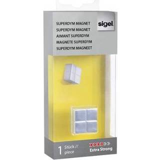 👉 Zilver Magneet Voor Glasbord Sigel 20X20X10Mm Extra Sterk 1 Stuk 4004360855467