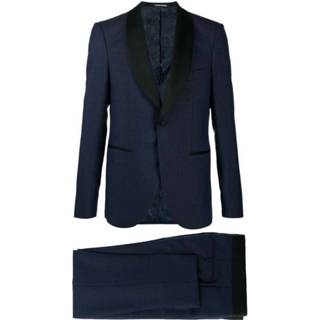 👉 Smoking male blauw Abito slim fit in mohair fil a