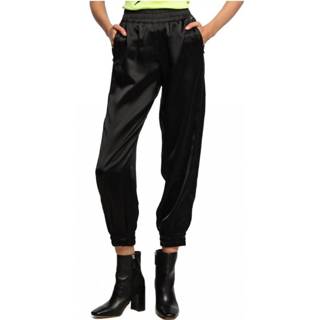 Pantalon XS vrouwen zwart satin en matière recyclée 7621097090090