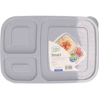 👉 Lunchbox One Size GeenKleur Lunchboxen/bewaarbakjes 3- vaks met deksel 2.6 liter - Keukenbenodigdheden Eten bewaren Vershoudbakjes 8720276921466