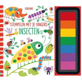 👉 Stempel Stempelen met je vingers Insecten. Hardcover 9781474978842