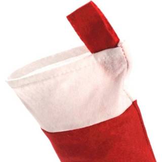 Kerstsokken rode One Size rood mini kerstsok 32 cm - Relatie geschenken Voordelige 8720147598995