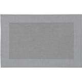 👉 6x stuks Placemats zilvergrijs geweven/gevlochten 45 x 30 cm - Placemats/onderleggers tafeldecoratie - Tafel dekken