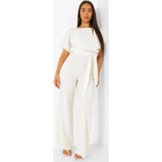 👉 Jumpsuit Met Dubbele Lagen, White