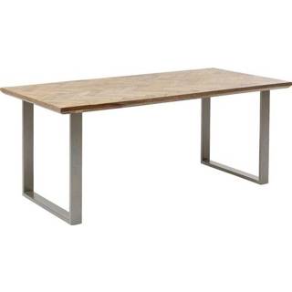 👉 Eettafel bruin zilver hout active Kare Parquet Silver 180x90 cm 4025621852353