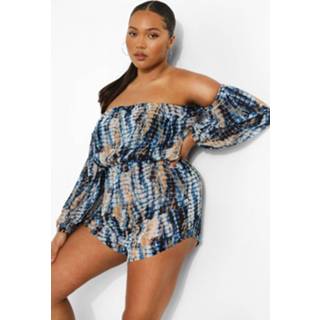 👉 Plus Tie Dye Strand Romper, Blue