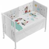 👉 Wit textiel katoen bedtextiel antraciet Interbaby dekbedtextiel Indiaan 62 x 126 cm 3-delig 8435440318774