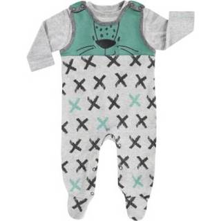 👉 JACKY romperset LEOPARDY lichtgrijs gemêleerd / allover bedrukt