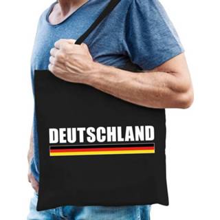 👉 Cadeautas zwart One Size Katoenen Duitsland supporter tasje Deutschland - 10 liter Duitse 8720147325034