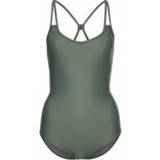 👉 INASKA - Women's Swimsuit Chill - Badpak maat L, grijs/olijfgroen