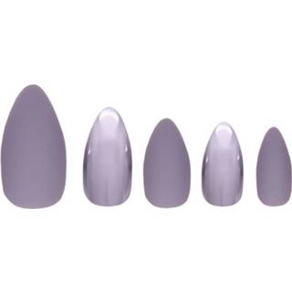 👉 Purper One Size paars W7 Cosmetics Glamorous Press-up Plaknagels - Purple Chrome 5056369100955