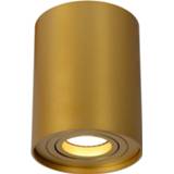 👉 Lucide plafondlamp Tube goud Ø9,6cm GU10