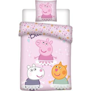 👉 Dekbedovertrek roze katoen One Size Carbotex Peppa Pig 140 x 200 cm 5407007982288
