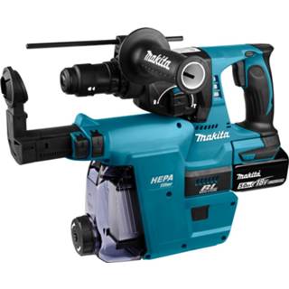 👉 Combihamer Makita DHR243T3JW 18V 3x5,0Ah Accu met Snellader, Stofafzuiging en twee verwisselbare Boorkoppen in Mbox 88381738866