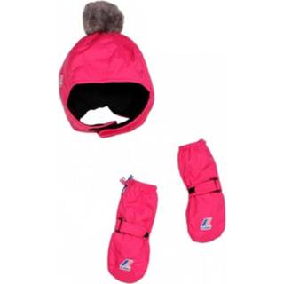 👉 Onesize vrouwen roze Set Cappello e Moffole 984Fx