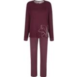 👉 Pyjama kunstvezels vrouwen rood MONA Bordeaux::Ecru 4055707004918