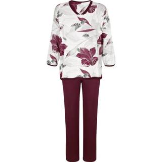 👉 Pyjama kunstvezels vrouwen rood MONA Bordeaux::Ecru::Grijs 4055707006578