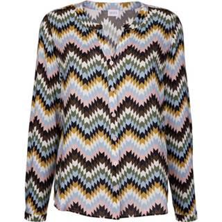 👉 Blous viscose vrouwen multicolor Blouse MONA Lichtblauw::Roze::Multicolor 4055706914973