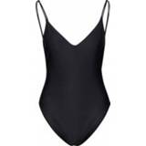 👉 Volcom - Women's Simply Solid 1Pc - Badpak maat L, zwart