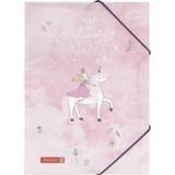 👉 Roze papier kunststof One Size meisjes Brunnen elastomap Unicorn Princess A4 4061947039450