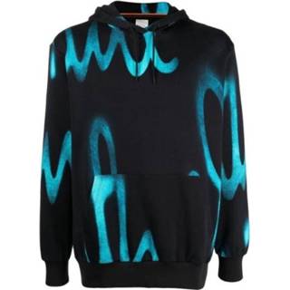 👉 Hoodie l male zwart Spray Print