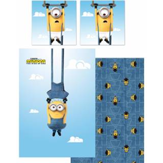 👉 Dekbedovertrek blauw katoen One Size Carbotex Minions junior 140 x 200 cm 5407007980963