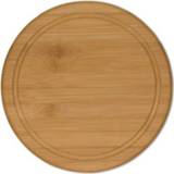 👉 Snijplank bruin bamboe Set van 2 - Rond 25 cm, Kela | Katana 6013730445403