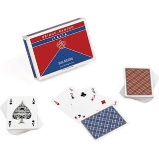 👉 Speelkaart rood blauw karton Dal Negro speelkaarten Italy Ramino rood/blauw 110-delig 8001097210435