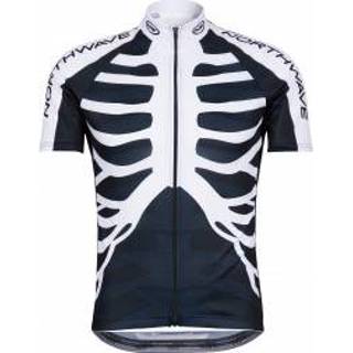 👉 Northwave - Skeleton Jersey S/S - Fietsshirt maat 4XL, zwart/grijs/wit