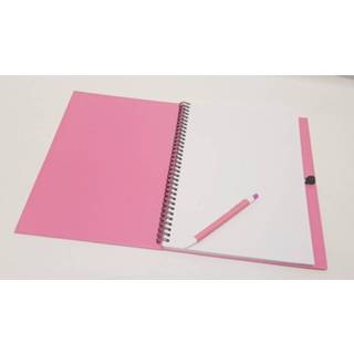 👉 3x Schetsboeken roze harde kaft A4 formaat - 80 vellen blanco papier - Teken boeken