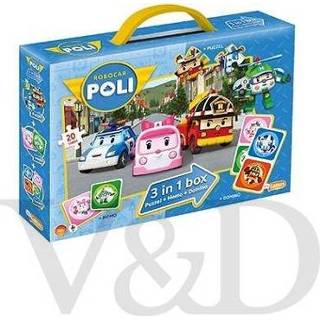 👉 One Size no color Robocar poli - 3 in 1 Box (Puzzel+Memo+Domino) 8718866301545