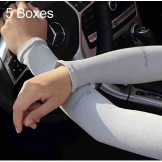 👉 Grijs active 5 dozen Nieuwe stijl ijszijde mouwen Fris en koel UV-bescherming morsmouw, gewone (grijs) 6922114158900