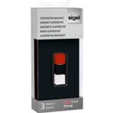 👉 Glasbord zwart wit rood Magneet Voor Mix Packclassic: Zwart, Wit, 3 Stuks 11X11X11Mm Strong 4004360833243