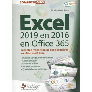 👉 Computergids Excel 2019, 2016 en Office 365. Leer stap-voor-stap de basisprincipes van Microsoft Excel, Studio Visual Steps, Paperback