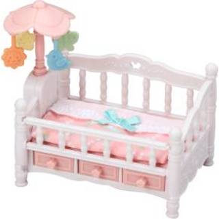 Babybed kleurrijk meisjes baby's Sylvanian Families ® met mobiel 5054131055342