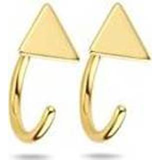👉 Oorring gouden active Huggie Oorringen Driehoek