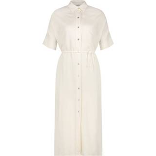👉 Onderjurk XL vrouwen beige Illa tencel doorknoopjurk met