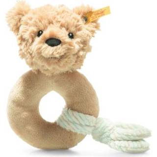 👉 Teddy beer beige meisjes Steiff Soft Cuddly Friends Jimmy teddybeer grijpspeeltje met rammelaar, 4001505242298