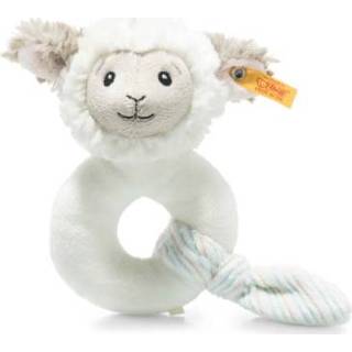 👉 Rammelaar meisjes wit Steiff Soft Cuddly Friends Lita lammetje grijpspeeltje met rammelaar, creme 4001505242328