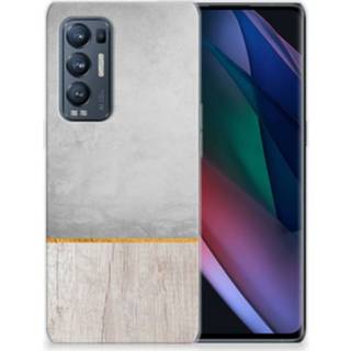 👉 Bumper hoesje OPPO Find X3 Neo Wood Concrete 8720215650815