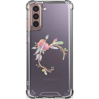 👉 Bumper hoesje Samsung Galaxy S21 Plus Stevig Boho Text 8720215954029