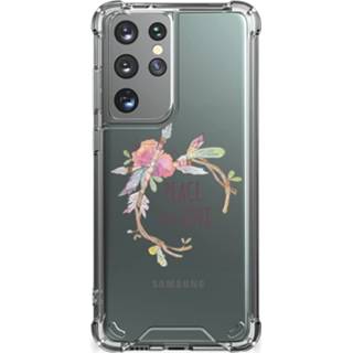 👉 Bumper hoesje Samsung Galaxy S21 Ultra Stevig Boho Text 8720215922929