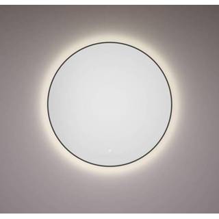 👉 Spiegel zwart mat rond rondom Hipp Design 13500 ronde 120cm matzwart met LED en spiegelverwarming 7434220331379