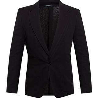 👉 Blazer male zwart Gauze with notch lapels