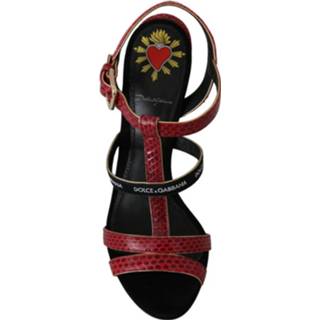 👉 Sandaal vrouwen rood Ayers lederen hakken sandalen schoenen